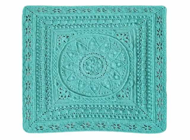 Crocheted Baby Blanket - Room Mint Green Nursery , Stroller Blanket, Playpen Rug, Babygirl Boy - image 1