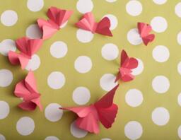 Pink Butterfly Nursery Wall Decor Girls Room, Watermelon Birthday Decorations - thumbnail 1