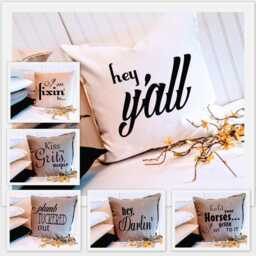 Custom Southern Sayings Pillow Cover Farmhouse Decor