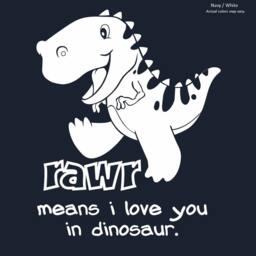 Dinosaur Wall Decal Rawr I Love You, Kids Room Decor - thumbnail 3