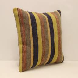 Kilim Pillow, Sofa Pillow Boho Pillow, Handmade Pillow, 18x18 in 45x45 cm Minimalist Decorative Pillow, Cushion Cover Throw Pillow 4Kbf-637 - thumbnail 2