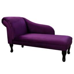 Handmade Purple Velvet Chaise Longue - thumbnail 1