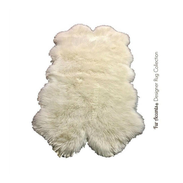 Faux Fur Sheepskin Rug - Shaggy Icelandic Style, Handmade in Usa - image 1