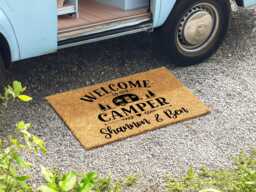 Personalised Campervan Doormat - Home Is Where You Park It - thumbnail 1