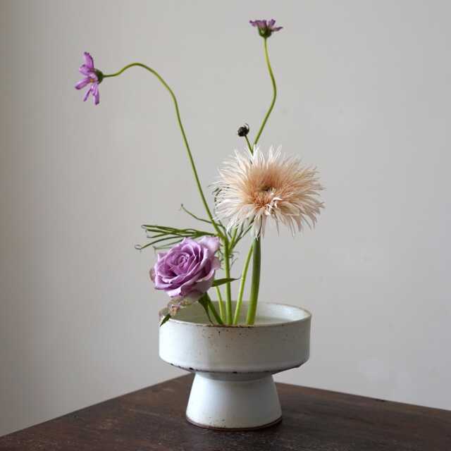 Ceramic Ikebana Vase, Container, Bowl , Fruit Bowl, Japanese Floral Arrangement, Kungfu Chado Tea Table Decor, Zen Aesthetic - image 1