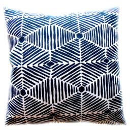 Outdoor Pillows Or Indoor Custom Cover Size Include 16x16, 18x18 - Navy Modern Geometric Native Tribal - thumbnail 2
