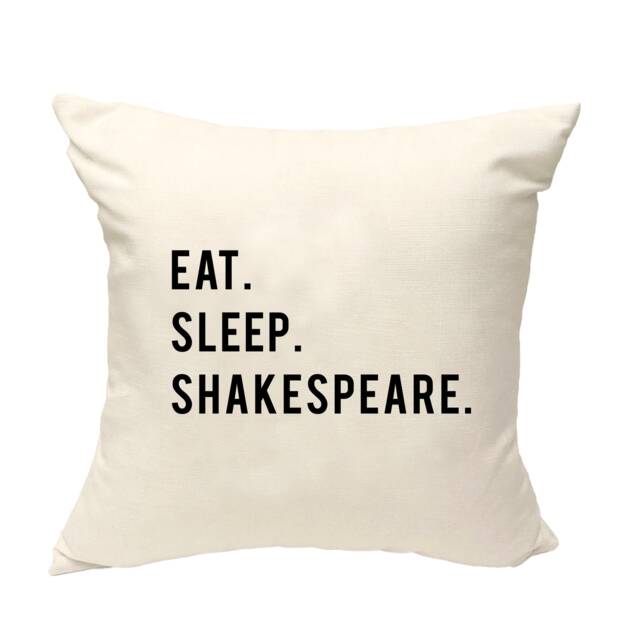 Shakespeare Cushion Cover, Eat Sleep Pillow Cover - 770 - image 1