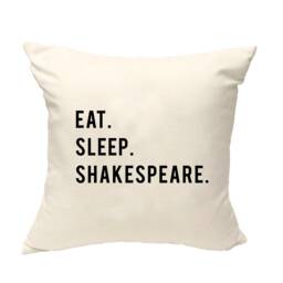 Shakespeare Cushion Cover, Eat Sleep Pillow Cover - 770 - thumbnail 1