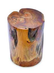 Round Teak Root Stool Or Lamp Table 30cm - thumbnail 1