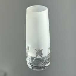 Jack Russell Vase - 15cm Crystal Glass Bud Vase With Jack Russell Terrier Frieze Design - thumbnail 3