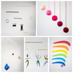 Montessori Mobile Set Of 5 - Munari, Gobbi, Octahedron, Dancers & Rainbow For Newborn Visual Development Nursery Decor - thumbnail 1