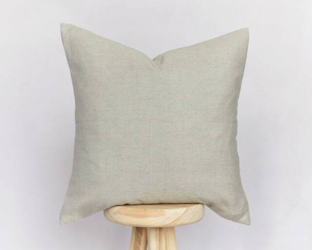 Natural Grey Cushion Cover Farmhouse Style - 45x45cm - image 1