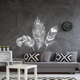 Feather Wall Decal Set Tribal Boho Bedroom Decor #18 - thumbnail 1