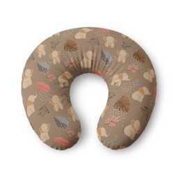Neutral Elephant Pattern Nursing Pillow Cover - Baby Cushion Slipcover