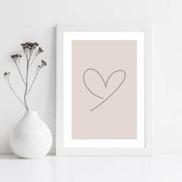 Bedroom Wall Art, Sweet Dream Prints, Beige Decor, Neutral Art Posters, Heart Set Of 3 Grey & Posters - thumbnail 3