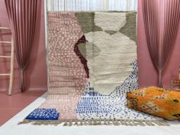 Custom Beni Ouarain Rug Handmade Moroccan Wool Carpet - thumbnail 1