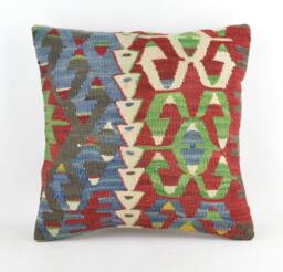 Kilim Pillow K20 16x16Inc, Kilim Cover, Home Decor, Decorative Throw - thumbnail 1