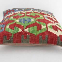 Kilim Pillow K20 16x16Inc, Kilim Cover, Home Decor, Decorative Throw - thumbnail 3
