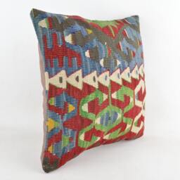 Kilim Pillow K20 16x16Inc, Kilim Cover, Home Decor, Decorative Throw - thumbnail 2