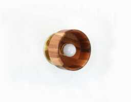 Acacia Wood & Brass Farmhouse Modern Sconce Kitchen Fixture Light Wooden Farmhuse Wall Entry - thumbnail 1