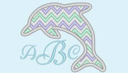 Dolphin Chevron Monogram Bx Also All Other - .pes .hus .dst .vp3 .vip .xxx .exp . Jef - Embroidery Appliqu?? Design - thumbnail 1