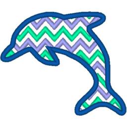 Dolphin Chevron Monogram Bx Also All Other - .pes .hus .dst .vp3 .vip .xxx .exp . Jef - Embroidery Appliqu?? Design - thumbnail 2