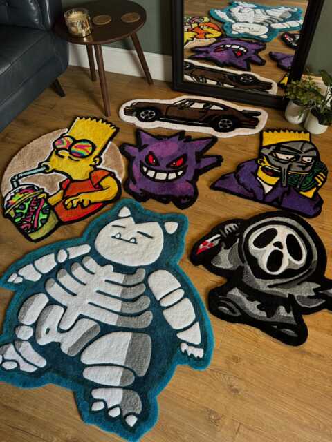 Christmas Pre Orders Custom Tufted Rugs - Personlised Logo Handmade Circle Rug Personalised Shape & Design - image 1