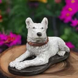 Stone German Dog Statue Concret Pet Figure Cement Animal Decoration Dog Lover Gift Handmade Backyard Ornament Front Door Decor Yard Art - thumbnail 1