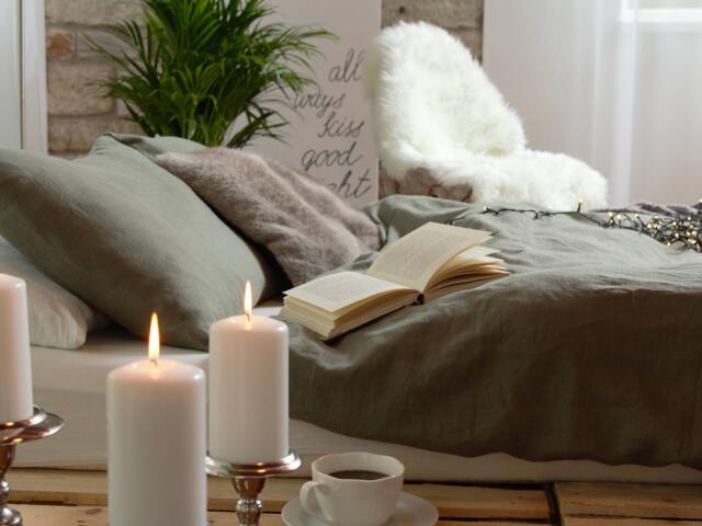 Green Softened Linen Duvet Cover Set, Duvet Cover With 2 Pillowcases, Full Size, Queen King Size - image 1