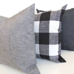 Gray Outdoor Pillow Charcoal Grey Throw Pillow Covers Black Outdoor Solid Tan All Sizes - thumbnail 2