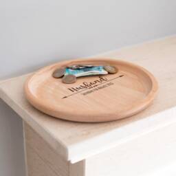Coin Tray - Husband Wedding Gift Personalised Wooden For On Dad Bride To Groom Lc493 - thumbnail 2