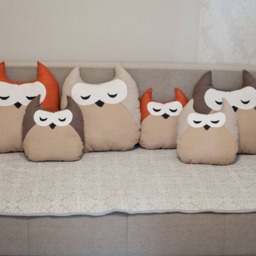 Autumn Pillow Cover Decorative Pillows Owl Little Girls Room For Teens Toddler Bedding Organic Throw Relax Master Bedroom Grandma Fun - thumbnail 3