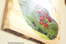 Painted Sign Custom Scene On A Rustic Wood Slab Wall Hanging Welcome Decor Housewarming Gift - thumbnail 1