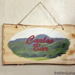 Painted Sign Custom Scene On A Rustic Wood Slab Wall Hanging Welcome Decor Housewarming Gift - thumbnail 2