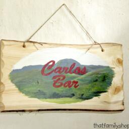 Painted Sign Custom Scene On A Rustic Wood Slab Wall Hanging Welcome Decor Housewarming Gift - thumbnail 4