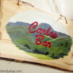 Painted Sign Custom Scene On A Rustic Wood Slab Wall Hanging Welcome Decor Housewarming Gift - thumbnail 3