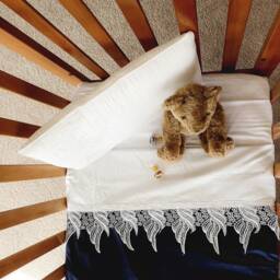 Lace, Tassel Or Piping Trim Cot Sheet Set - Handmade Baby Bedding - thumbnail 2