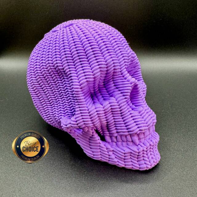 3D Printed Knitted Skull Art Decor Pla Plastic Human - image 1