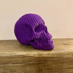 3D Printed Knitted Skull Art Decor Pla Plastic Human - thumbnail 2