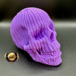 3D Printed Knitted Skull Art Decor Pla Plastic Human