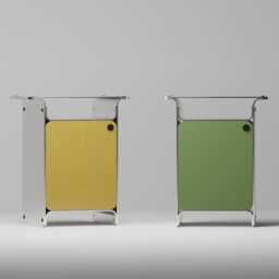 Aluminum Bedside Table With Hidden Storage - thumbnail 2