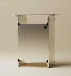 Aluminum Bedside Table With Hidden Storage - thumbnail 1