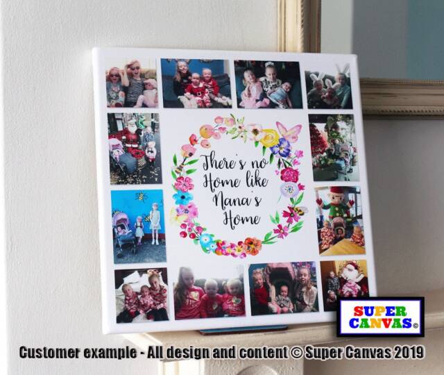 Nana Grandma Mum Personalised Photo Picture Collage Wall Art Framed Canvas Print Grandparent Nannie Granny Mothers Day Birthday Gift - image 1
