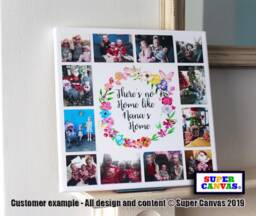 Nana Grandma Mum Personalised Photo Picture Collage Wall Art Framed Canvas Print Grandparent Nannie Granny Mothers Day Birthday Gift - thumbnail 1