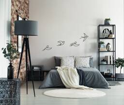 Metal Birds Wall Art Scandinavian Minimalist Decor, Set Of 4 - thumbnail 1