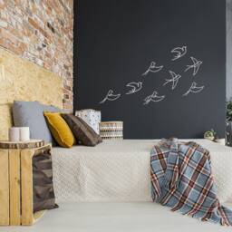 Metal Birds Wall Art Scandinavian Minimalist Decor, Set Of 4 - thumbnail 4