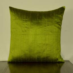 Apple Green Dupioni Pure Silk Cushion Cover/Code 36 12x12, 12x16, 12x20, 14x20, 14x24, 16x16, 18x18, 20x20, 22x22, 24x24 &26x26 - thumbnail 2