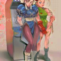 Cammy Chun-Li Streetfighter 2 Turbo Poster A4/A5 Art Print, Sf2, Sf6, Fighting Games, Retro Gaming - thumbnail 3