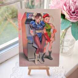 Cammy Chun-Li Streetfighter 2 Turbo Poster A4/A5 Art Print, Sf2, Sf6, Fighting Games, Retro Gaming - thumbnail 2