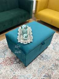 storage Ottoman Footstool Coffee Table Pouffe Bench Chesterfield Declutter Living Space - thumbnail 1